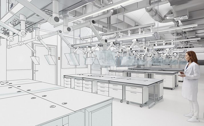 Waldner lab solutions, STEM rooms, filling systems and process systems